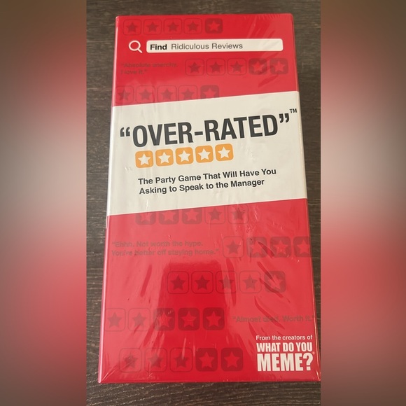 Other - Over-Rated Party Game - Red